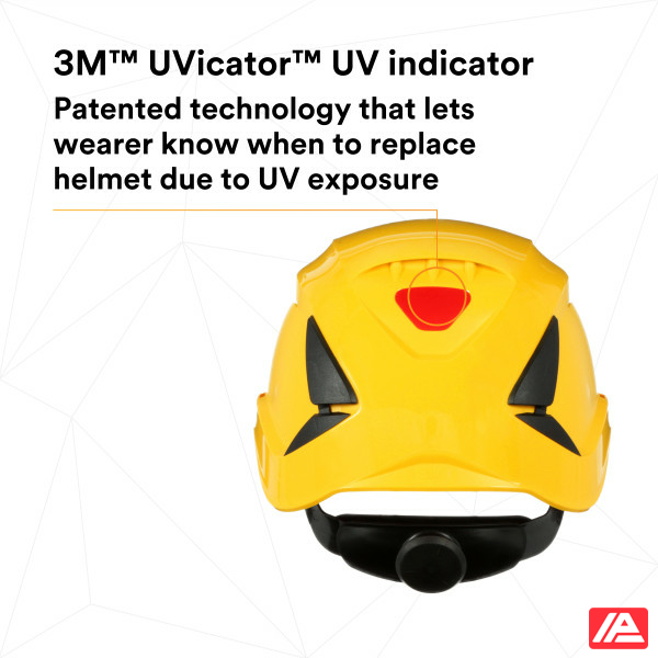3M™ SecureFit™ X5500 Safety Helmet Non-vented CE Yellow X5502NVE-CE - Image 4
