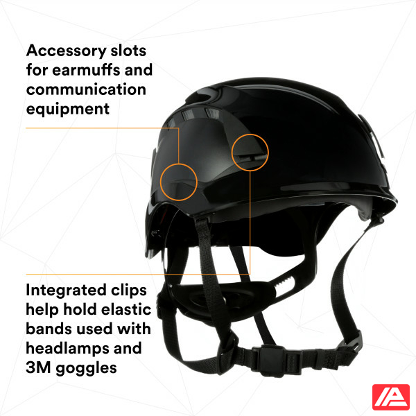 3M™ SecureFit™ X5000 Safety Helmet Vented 1000V CE Black X5012VE-CE - Image 3