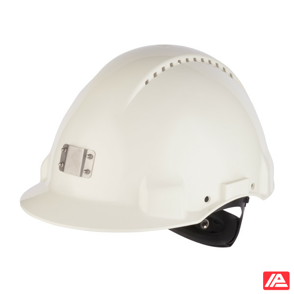 3M™ Hard Hat Uvicator Ratchet Ventilated Plastic Sweatband Lamp Holder White G3000NUV-10-VI