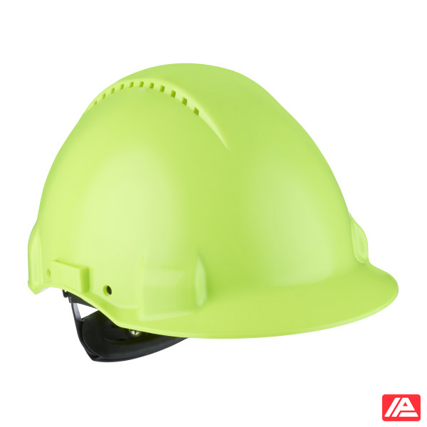 3M™ Hard Hat Uvicator Ratchet Ventilated Plastic Sweatband Lamp Holder Hi-Viz G3000NUV-10-GB - Image 4