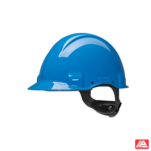 3M™ Hard Hat Uvicator Ratchet Non vented Dielectric 440V Plastic Sweatband Blue G3001NUV-BB