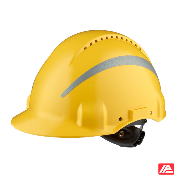 3M™ Hard Hat Uvicator Ratchet Ventilated Reflective Plastic Sweatband Yellow G3000NUV-R-GU