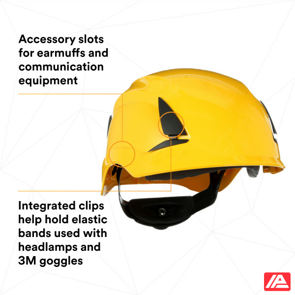 3M™ SecureFit™ X5500 Safety Helmet Non-vented CE Yellow X5502NVE-CE - Image 10