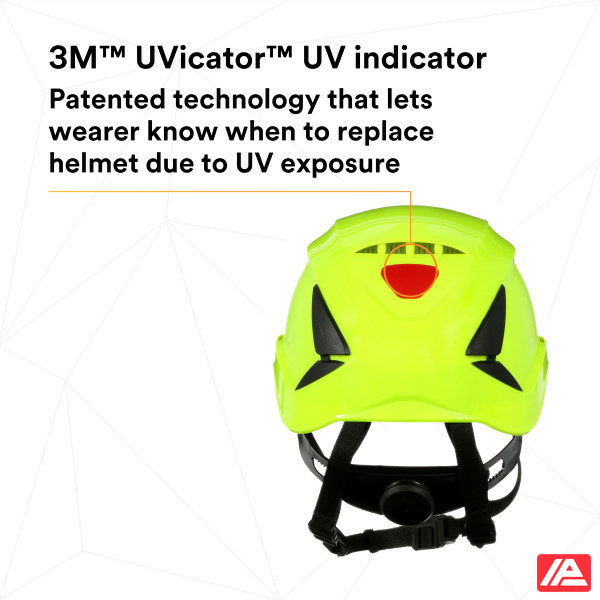 3M™ SecureFit™ X5000 Safety Helmet Vented 1000V CE Hi-Viz Green X5014VE-CE - Image 11