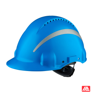 3M™ Hard Hat Uvicator Ratchet Ventilated Reflective Plastic Sweatband Blue G3000NUV-R-BB