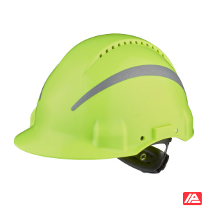3M™ Hard Hat Uvicator Ratchet Ventilated Reflective Plastic Sweatband Hi-Viz G3000NUV-R-GB