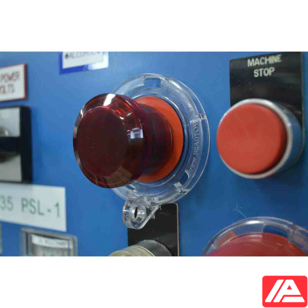 Push Button Lockout - 16MM CLEAR PUSH BUTTON LO W/ TALL COVER - Image 2