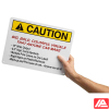 Τοποθέτηση προειδοποιητικής πινακίδας Brady CAUTION σε επιφάνεια