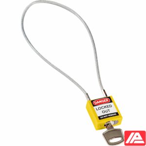 Ασφάλεια Λουκέτα - Συμπαγές Καλώδιο — Compact Cable Padlock Yellow 40cm KD