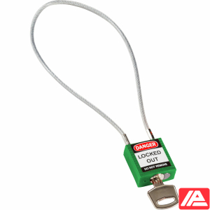Ασφάλεια Λουκέτα - Συμπαγές Καλώδιο — Compact Cable Padlock Green 40cm KD