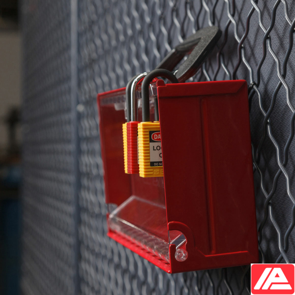 SlimView Group Lock Box - SLIMVIEW LOCK BOX, 12 PADLOCK, RED - Image 2