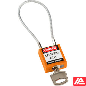 Ασφάλεια Λουκέτα - Συμπαγές Καλώδιο — Compact Cable Padlock Orange 20cm KD