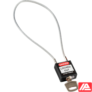 Ασφάλεια Λουκέτα - Συμπαγές Καλώδιο — Compact Cable Padlock Black 40cm KD