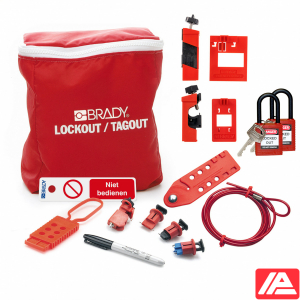 Ηλεκτρολόγος Lockout Kit + Λουκέτα & Ετικέτα NL — LK-ELEC-PAD-RD-NL