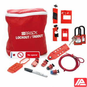 Ηλεκτρολόγος Lockout Kit + Λουκέτα & Ετικέτα ES — LK-ELEC-PAD-RD-ES