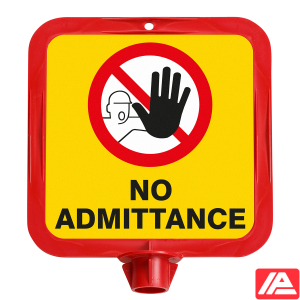 Κλείδωμα πλαισίου + πινακίδα — BRADYSIGN-NO ADMITTANCE-21CM
