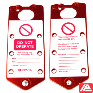 Επισήμανση ασφάλειας Lockout Hasps — DO NOT OPERATE LOCKOUT HASP RED/ALU PK5