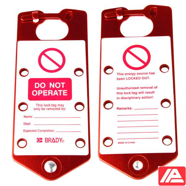 Επισήμανση ασφάλειας Lockout Hasps — DO NOT OPERATE LOCKOUT HASP RED/ALU PK5
