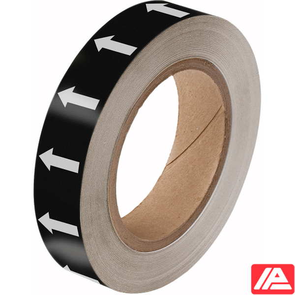 Κατευθυντικό βέλος Ταινία — ARROWTAPE:BK/WHITEARROW-25MMX33M