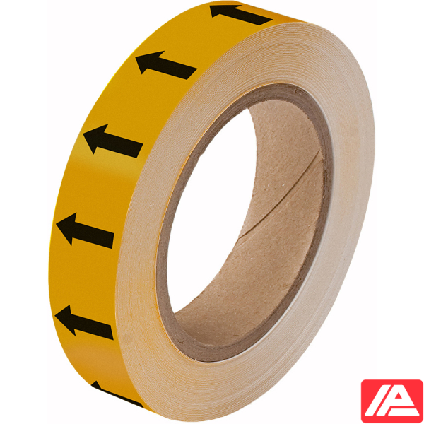 Κατευθυντικό βέλος Ταινία — ARROW TAPE: BLACK/OCHRE(F) 25MMX33M