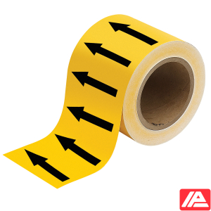 Κατευθυντικό βέλος Ταινία — ARROWTAPE:BLACK/YELLOW100MMX33M