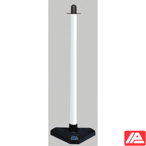 Post and Plastic Base - BRADYPOST & NO CEMENT BASE WHITE