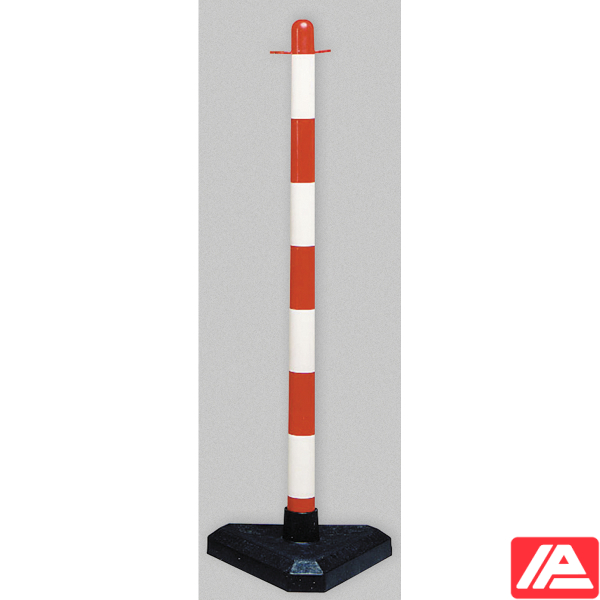 Post and Plastic Base - BRADYPOST  & NO CEMENT BASE RED/WHT