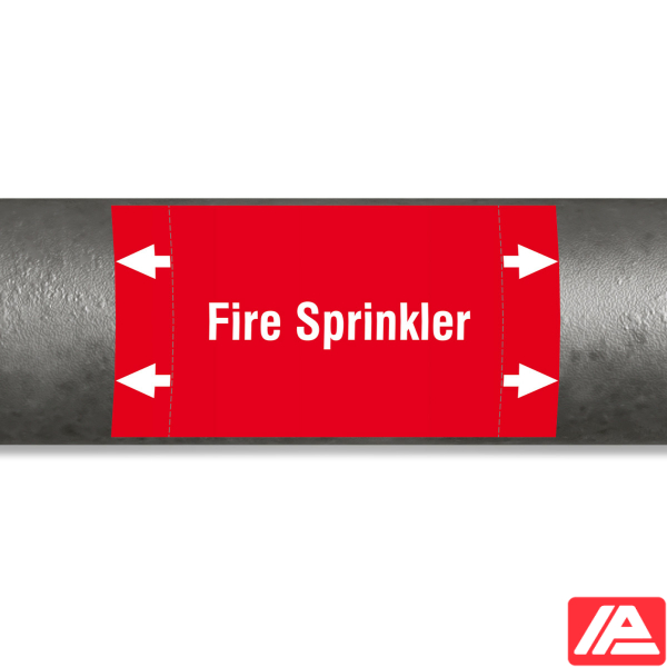 ISO 20560 Pipe Markers - Fire Fighting - ISO20560PM-115X60-FIRE SPRINKLER - Image 2