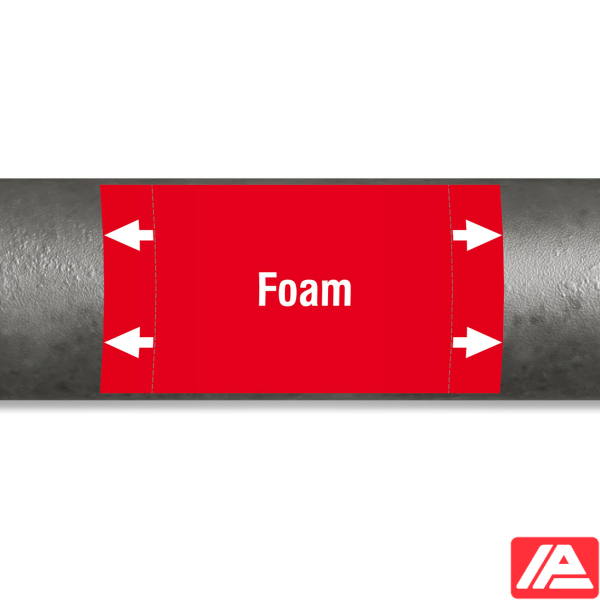 ISO 20560 Pipe Markers - Fire Fighting - ISO20560PM-115X60-FOAM - Image 2