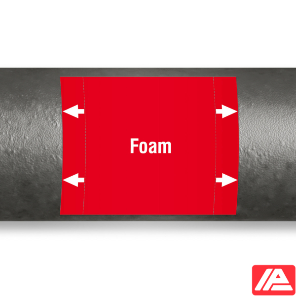 ISO 20560 Pipe Markers - Fire Fighting - ISO20560PM-115X90-FOAM - Image 2