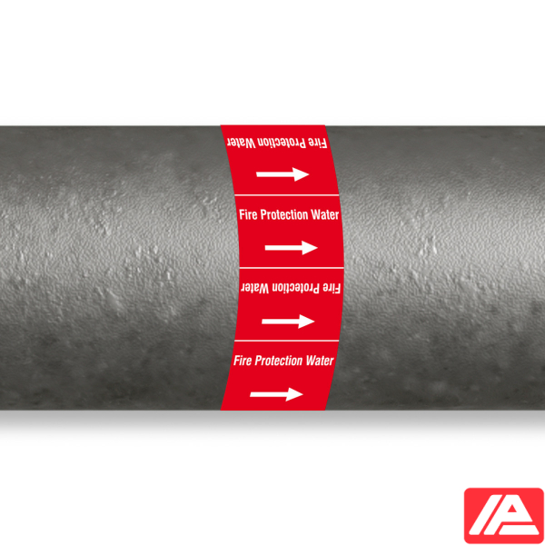 ISO 20560 Pipe Markers - Fire Fighting - ISO20560PM-85X350-FIRE PROTECTN WATER - Image 2