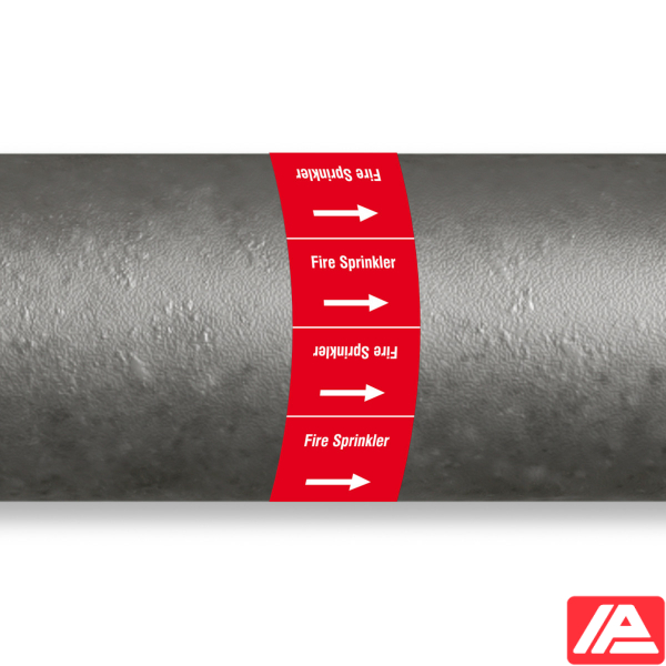 ISO 20560 Pipe Markers - Fire Fighting - ISO20560PM-85X350-FIRE SPRINKLER - Image 2