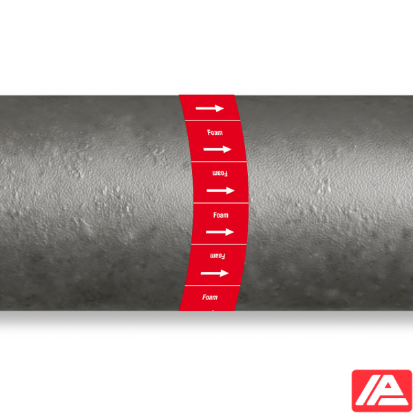 ISO 20560 Pipe Markers - Fire Fighting - ISO20560PM-85X500-FOAM - Image 2