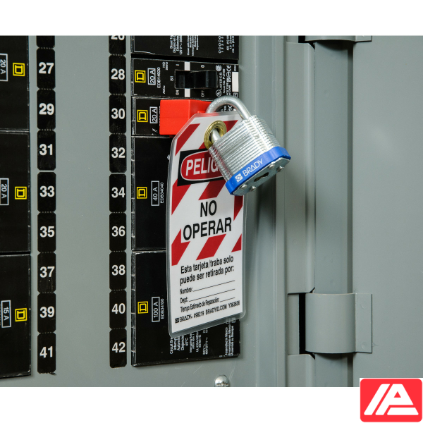 Laminated Steel Lockout Padlocks - STEEL PADLOCK 51MM SHA KD WHITE/6 - Image 3