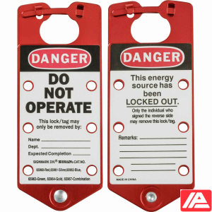 Επισήμανση ομάδας Lockout Hasps — RED LABELLED LOCKOUT HASP ALUMINIUM