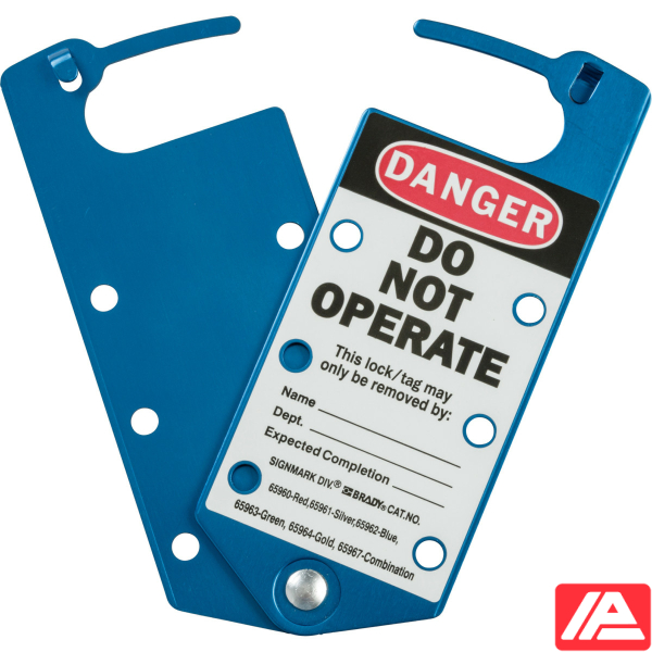 Labelled Lockout Hasps - BLUE LABELED LOCKOUT HASPS - Image 4