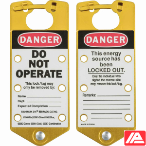 Επισήμανση ομάδας Lockout Hasps — GOLD LABELLED LOCKOUT HASP ALUMINIUM