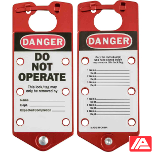Επισήμανση ομάδας Lockout Hasps — RED LABELED LOCKOUT HASPS