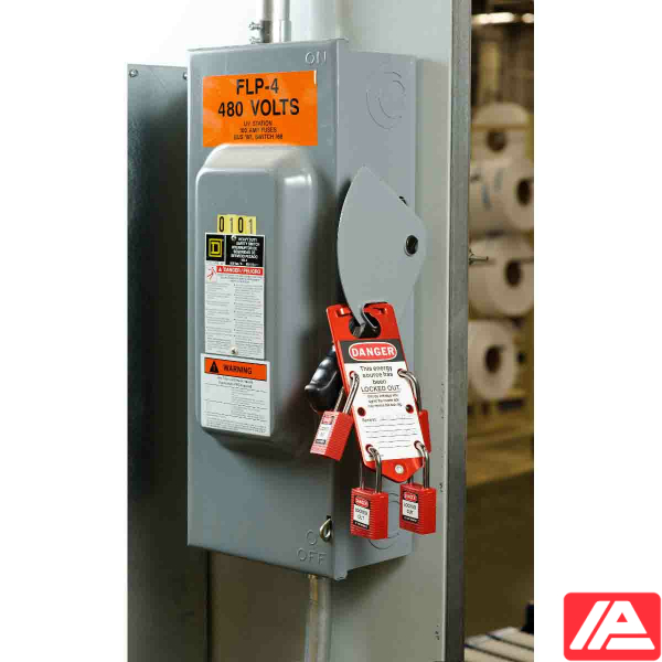 Labelled Lockout Hasps - SILVER LABELLED LOCKOUT HASP ALUMINIUM - Image 3