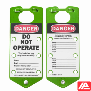 Επισήμανση ομάδας Lockout Hasps — GREEN LABELED LOCKOUT HASPS