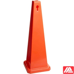 Πορτοκαλί Κώνος, κενός — CONE-4SIDE-35H-ORANGE-BLANK