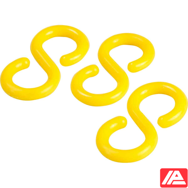 BradyLink Post S-Hooks - CONNECTING S HOOK 2.0"  YLW