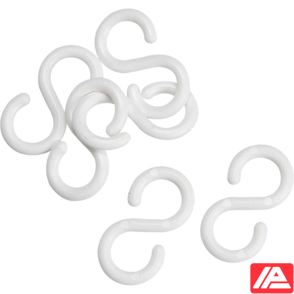 BradyLink Post S-Hooks - CONNECTING S HOOK 2.0" WHT