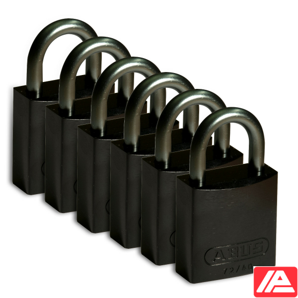 Αλουμίνιο Λουκέτα - Αλουμίνιο Σάκλες — Full Alu Padlocks 25mm Sha KD Black/6