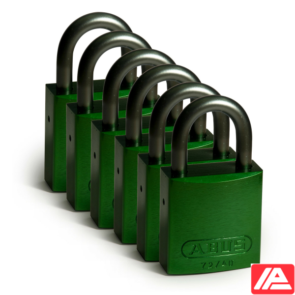 Αλουμίνιο Λουκέτα - Αλουμίνιο Σάκλες — Full Alu Padlocks 25mm Sha KD Green/6