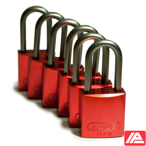 Αλουμίνιο Λουκέτα - Αλουμίνιο Σάκλες — Full Alu Padlocks 40mm Sha KD Red/6