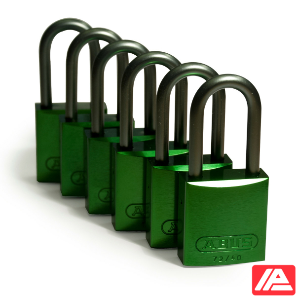 Αλουμίνιο Λουκέτα - Αλουμίνιο Σάκλες — Full Alu Padlocks 40mm Sha KD Green/6