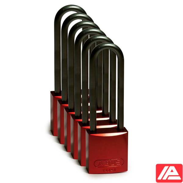 Αλουμίνιο Λουκέτα - Αλουμίνιο Σάκλες — Full Alu Padlocks 75mm Sha KD Red/6