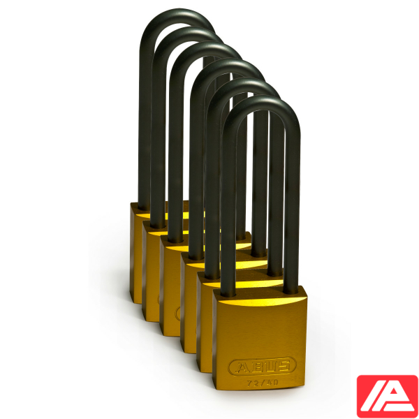 Αλουμίνιο Λουκέτα - Αλουμίνιο Σάκλες — Full Alu Padlocks 75mm Sha KD Yellow/6