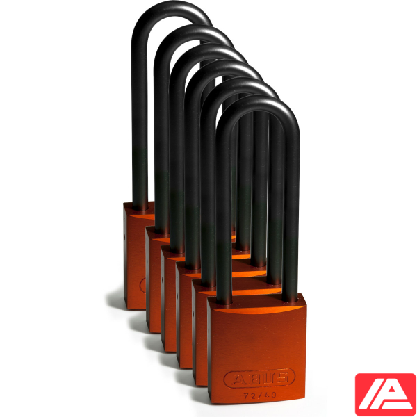 Αλουμίνιο Λουκέτα - Αλουμίνιο Σάκλες — Full Alu Padlocks 75mm Sha KD Orange/6